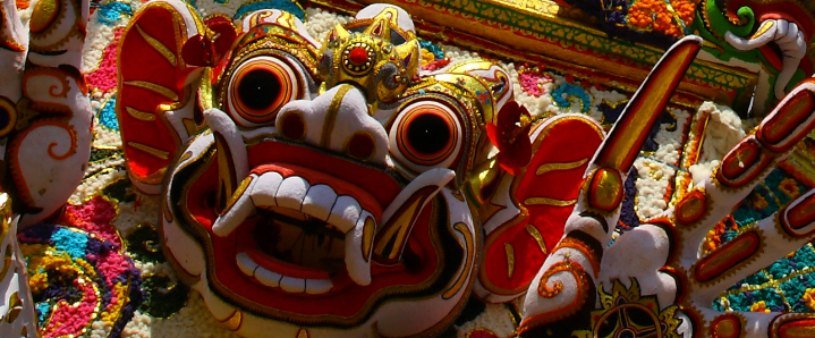 Colorful Float for Ubud Cremation Ceremony