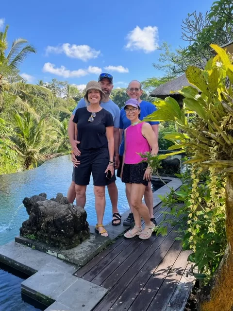 guests near the pool