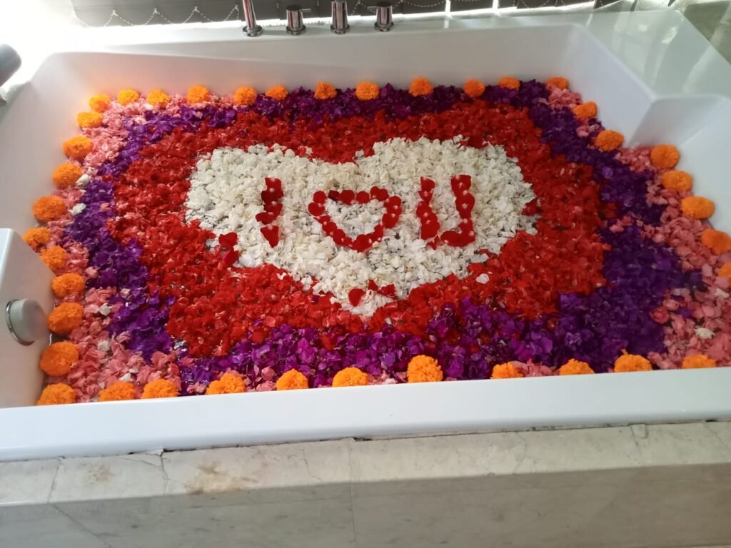 bathtub flowers