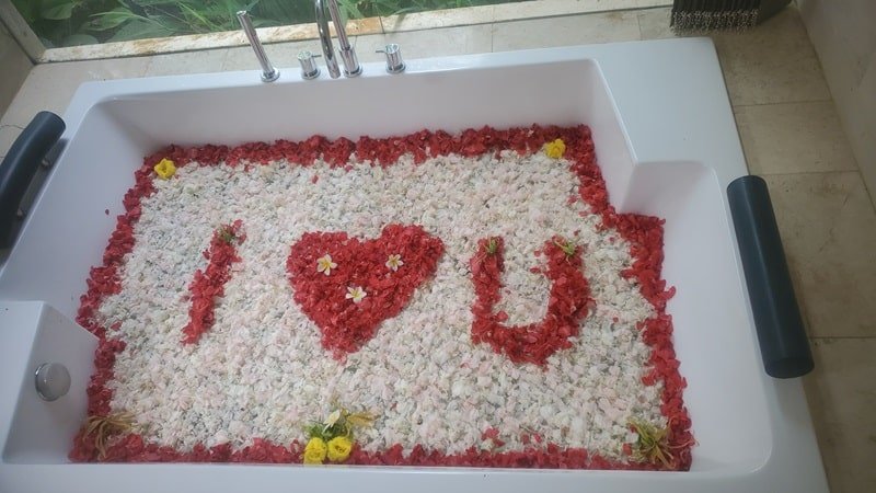 flowers in saraswati tub