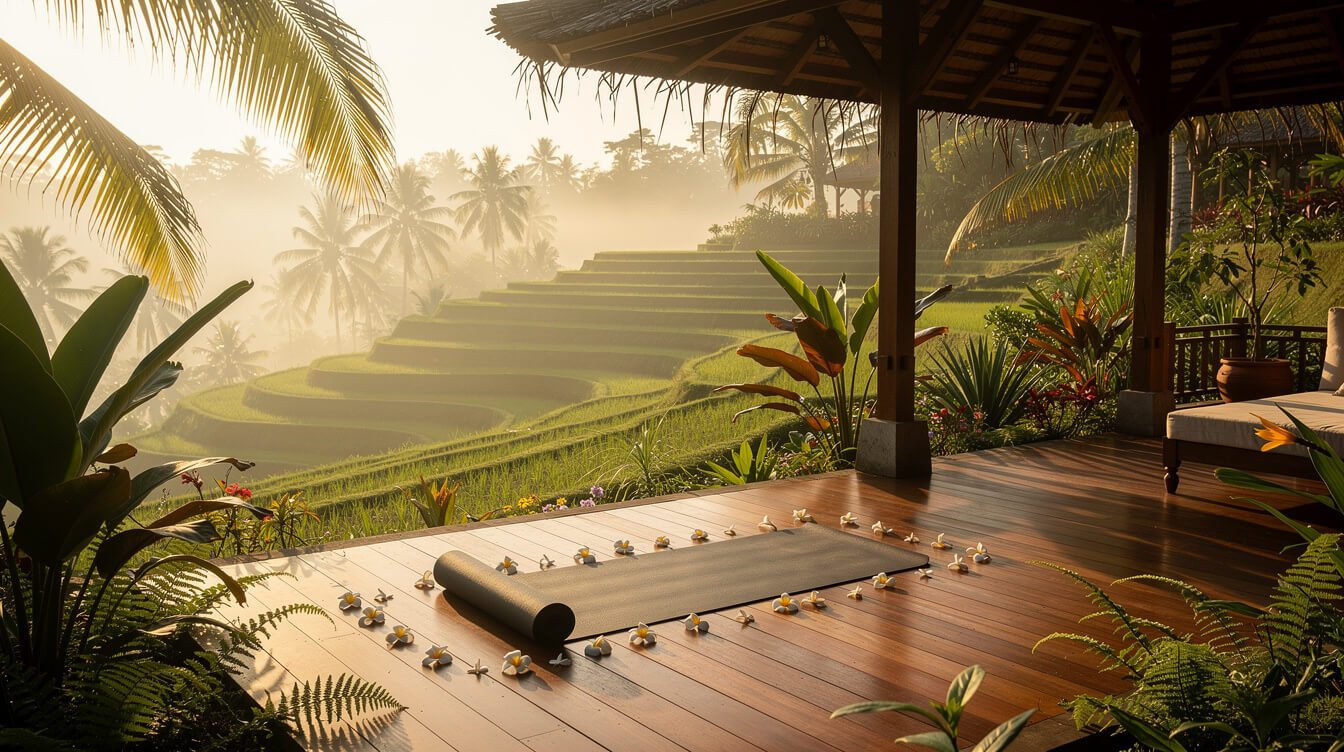 meditation garden in Ubud Bali for healing retreat