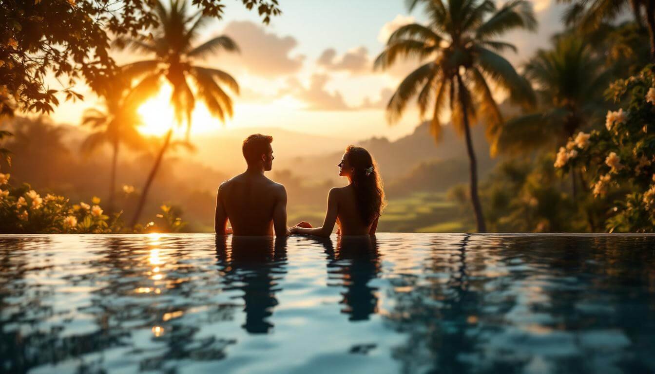 planning a bali honeymoon with Ubud rice terraces in background