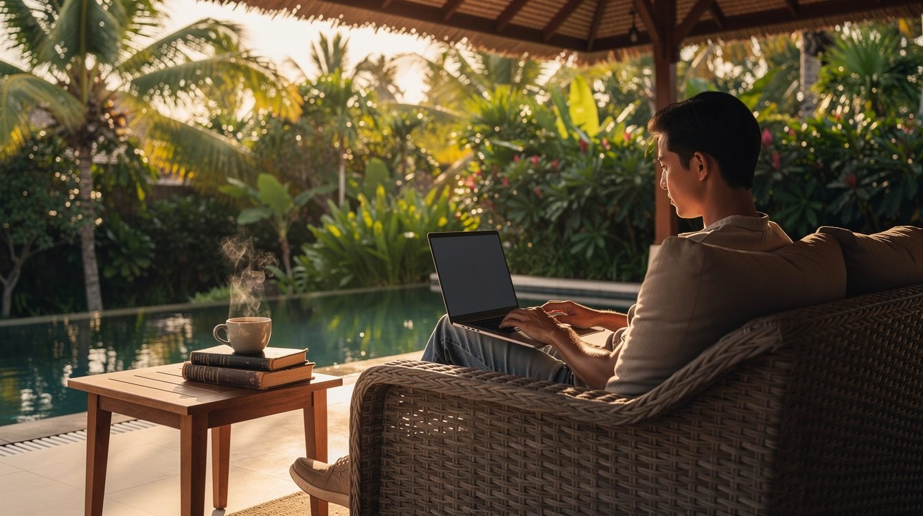 daily life at a Bali villa long term stay