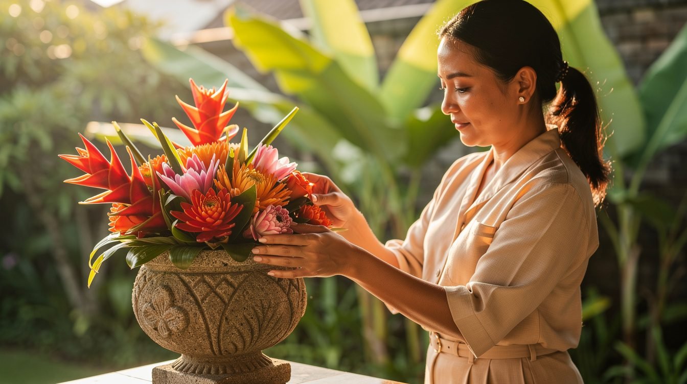 luxurious villa in bali staff hospitality moment