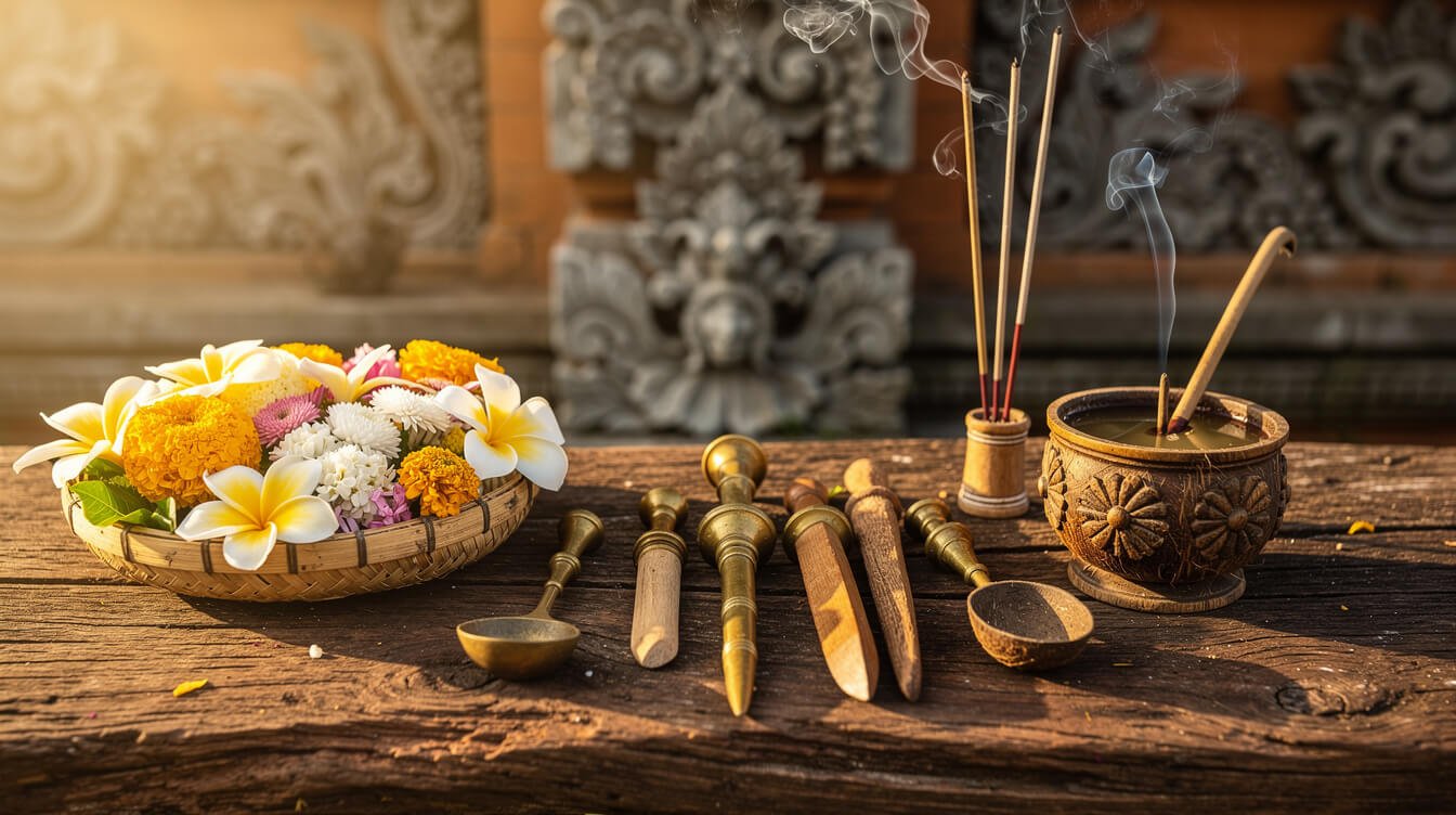traditional Balinese healing spa ritual tools in Ubud
