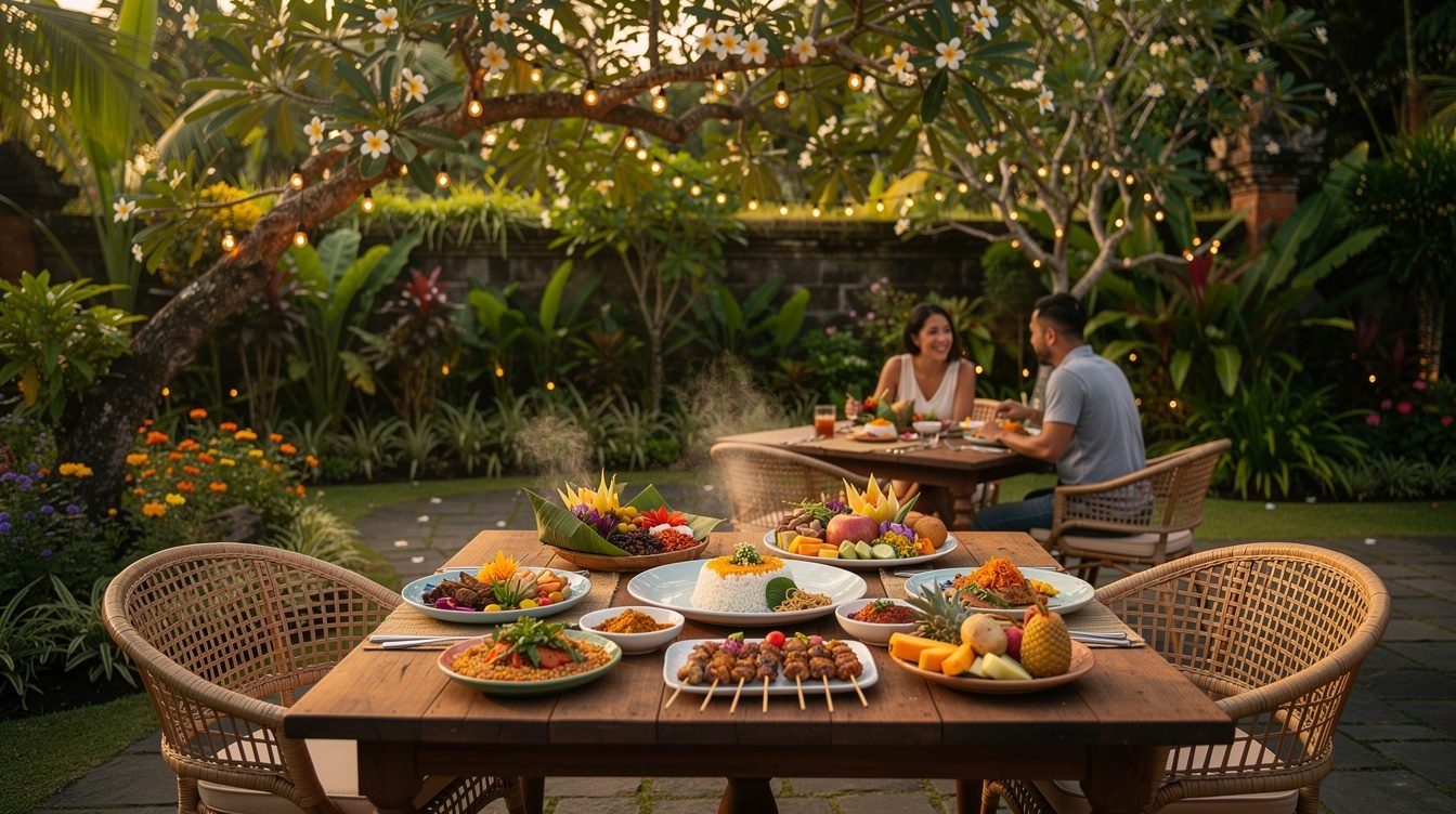 mid-range Ubud restaurant with garden setting