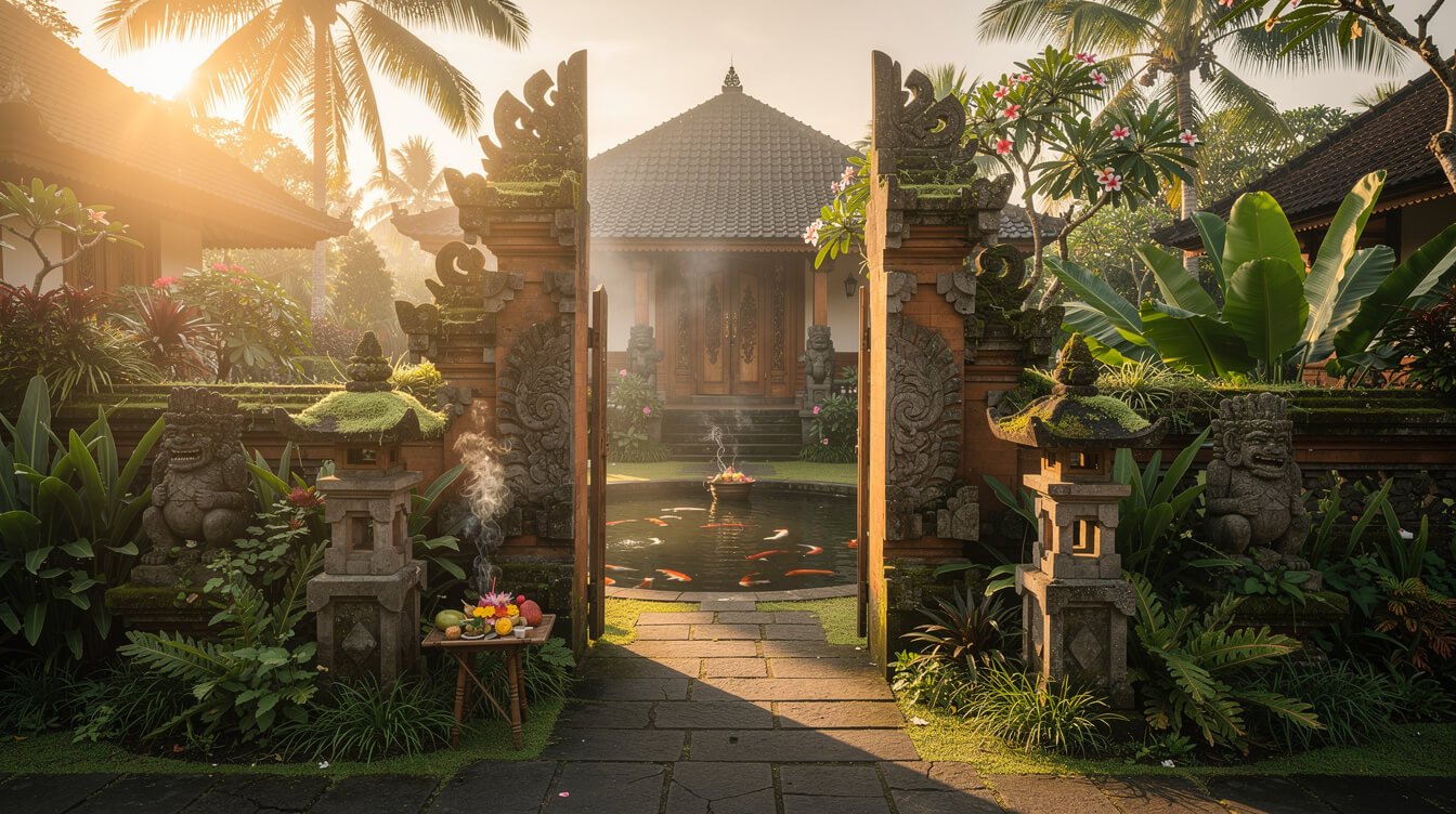 arriving at a Bali villa in Ubud on day one of a 10-day itinerary