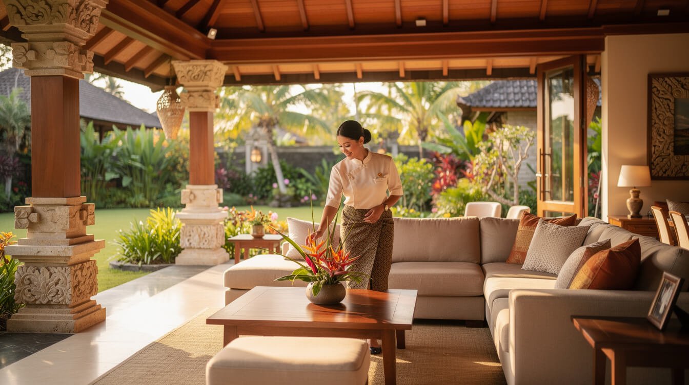 Staffed villa hospitality in Bali