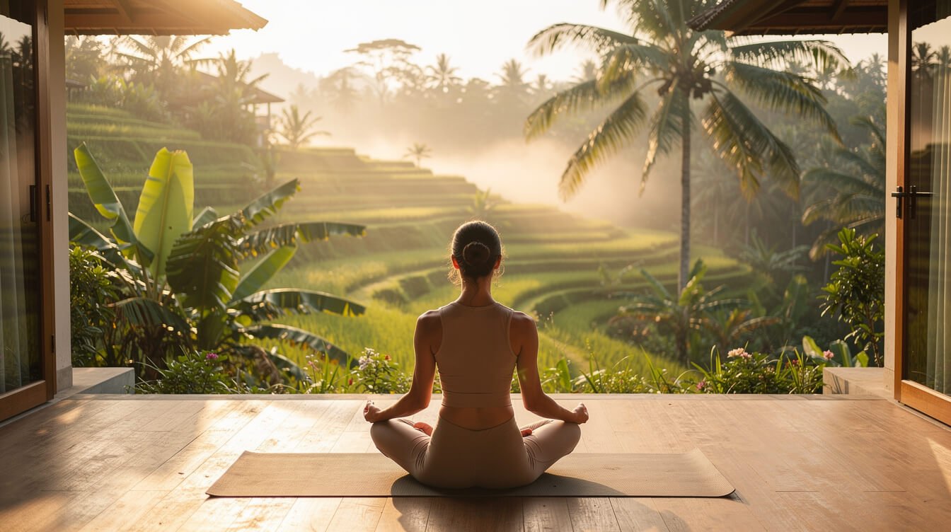 Wellness and yoga at a Bali villa
