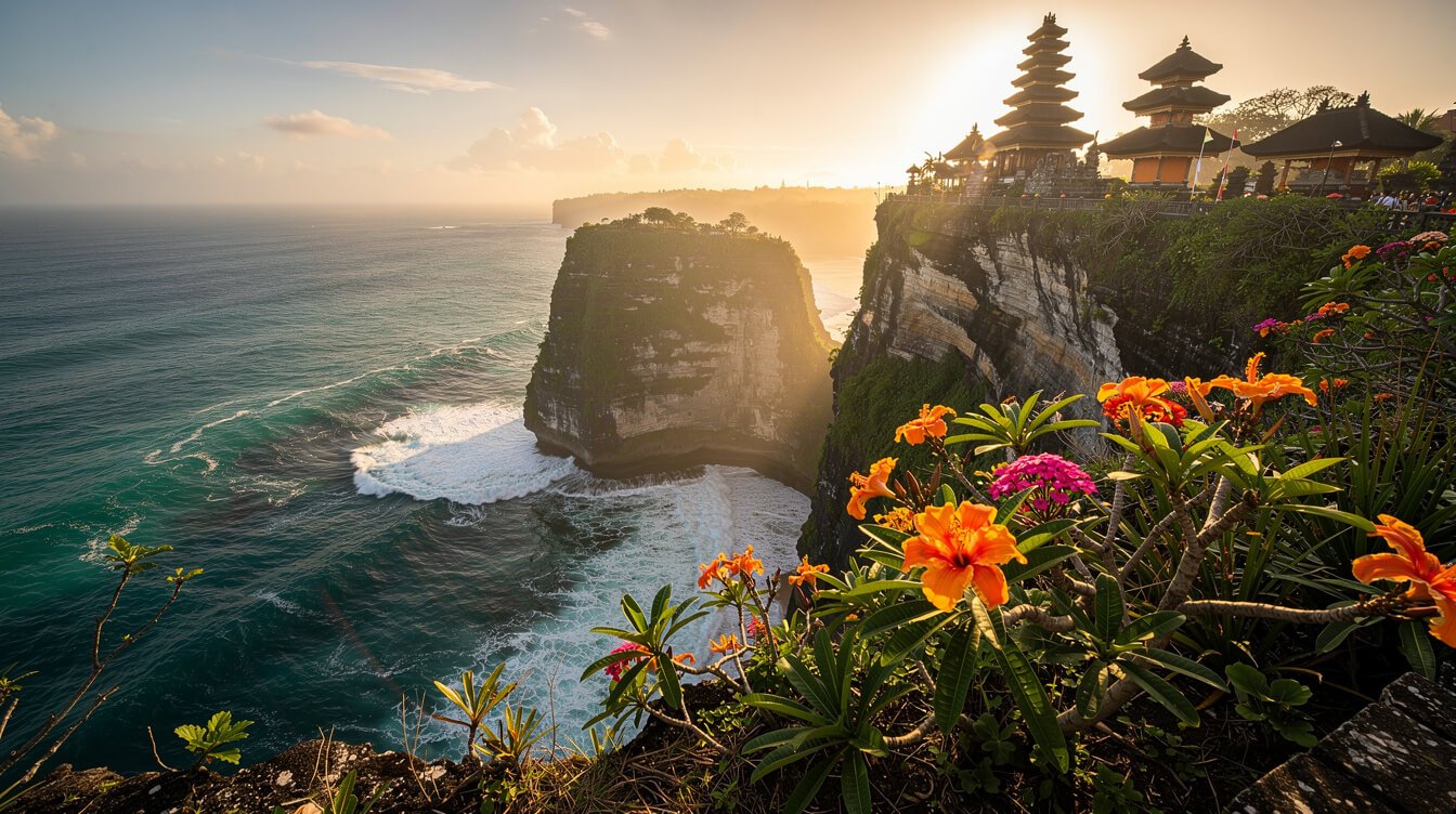 Uluwatu clifftop ocean view Bali south coast