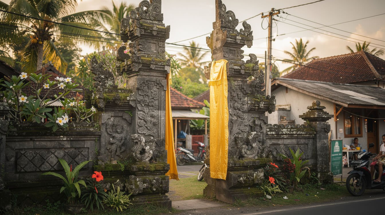 Balinese temple stop between Seminyak and Ubud