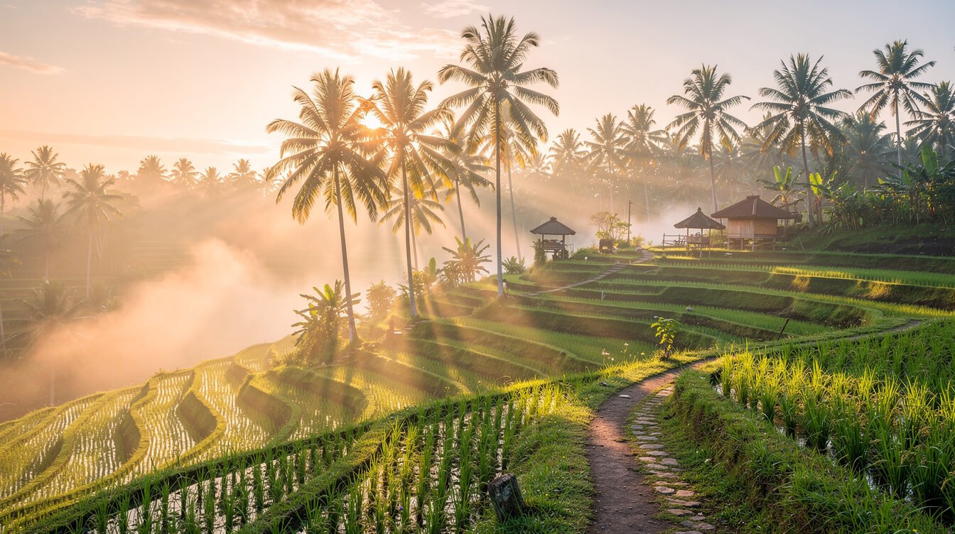 Ubud rice terraces at sunrise — plan your Bali itinerary