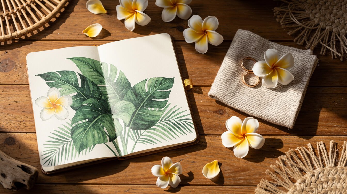 bali wedding planning with tropical details