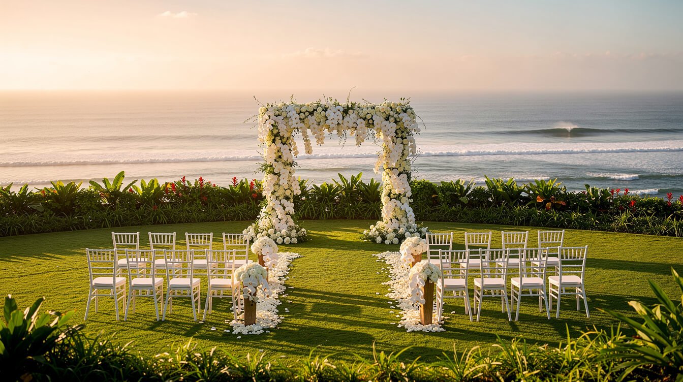 clifftop bali wedding venue with ocean view