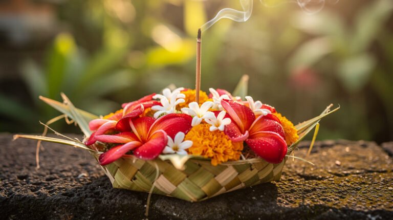 What the Morning Offerings Tell You About Ubud