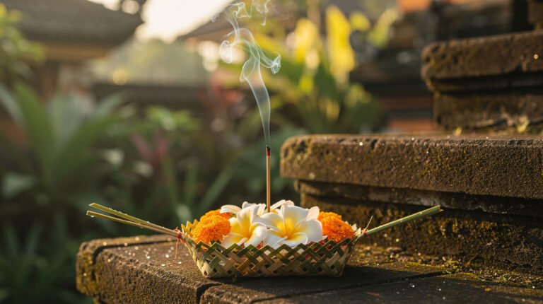 What Morning Offerings Smell Like in Ubud