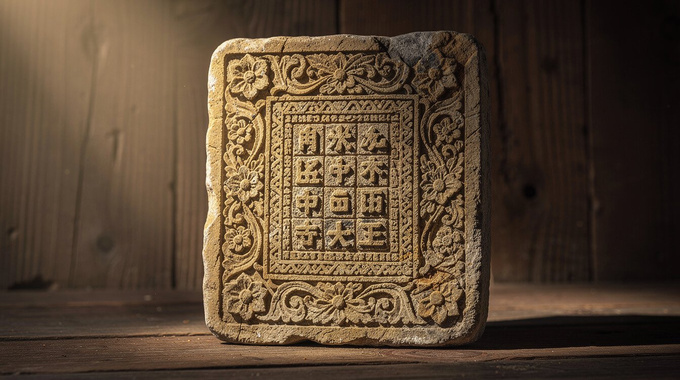 Balinese Pawukon calendar with traditional Hindu carvings