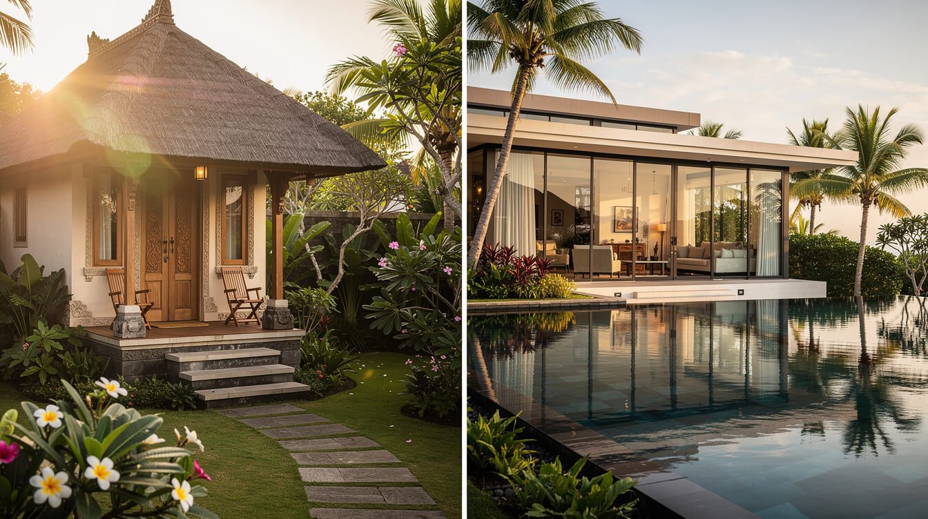 Different styles of Bali accommodation from traditional to modern