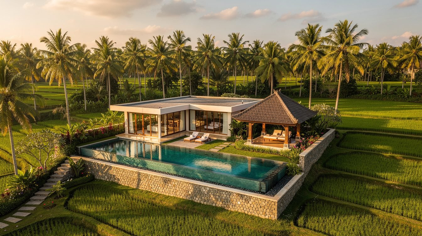 types of luxury accommodation in Bali including villas and resorts