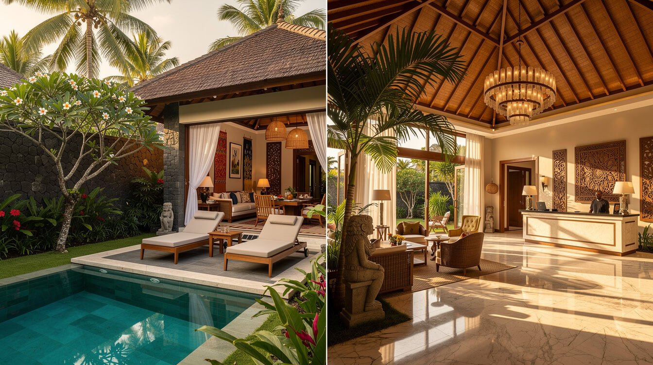 luxury villa versus hotel in Ubud Bali