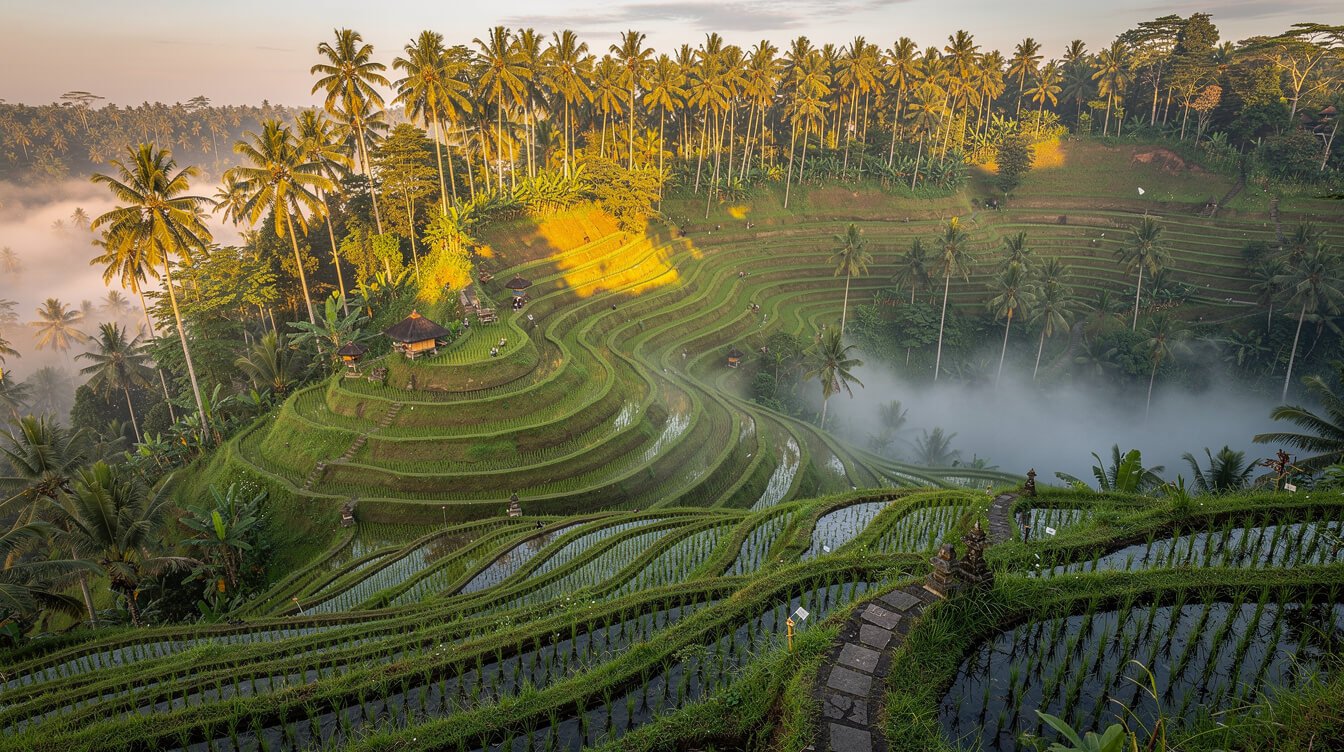 Tegallalang rice terrace in Ubud Bali