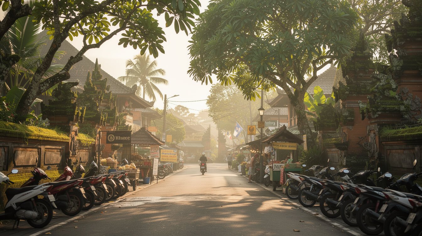 Jalan Raya Ubud street scene near the Ubud market