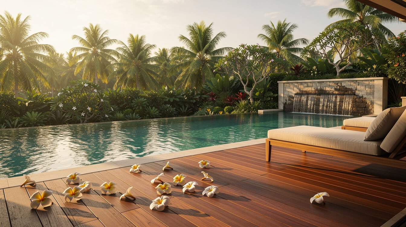 Villa Amrita pool deck Ubud