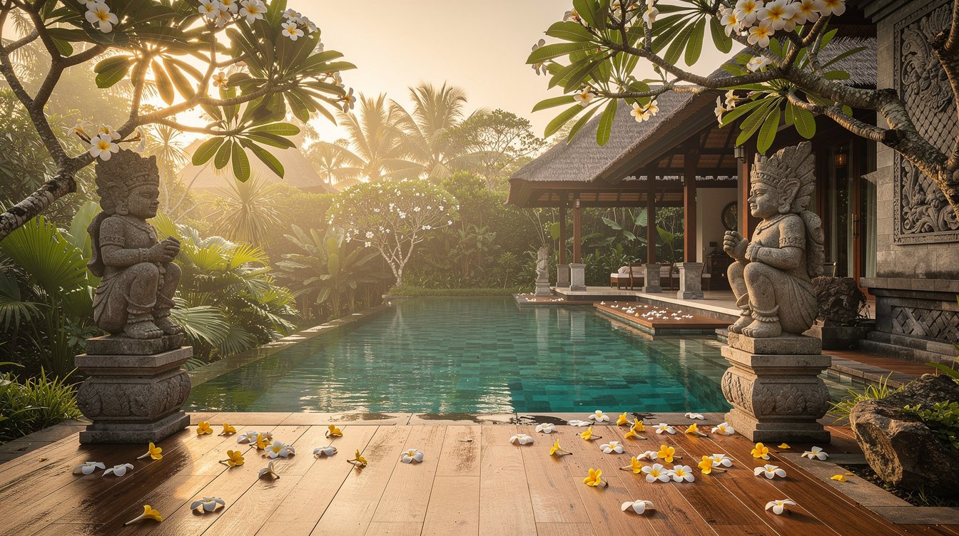 Private pool villa Ubud Bali honeymoon accommodation