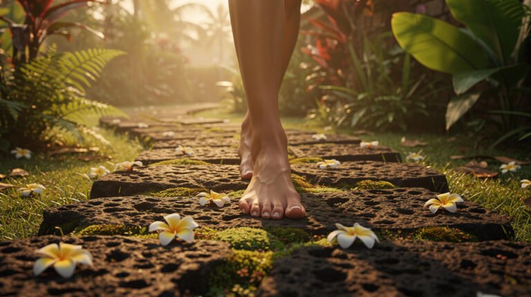 The Way Stone Feels Under Bare Feet in Ubud