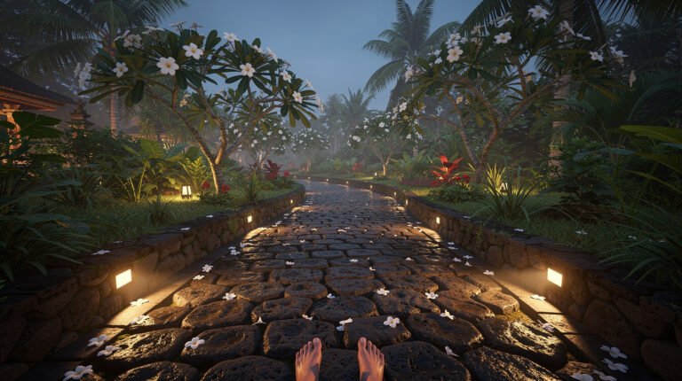 What the Stone Path Feels Like After Sunset