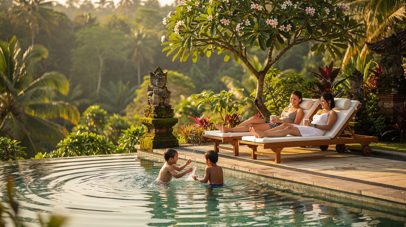 family villa ubud bali poolside relaxation