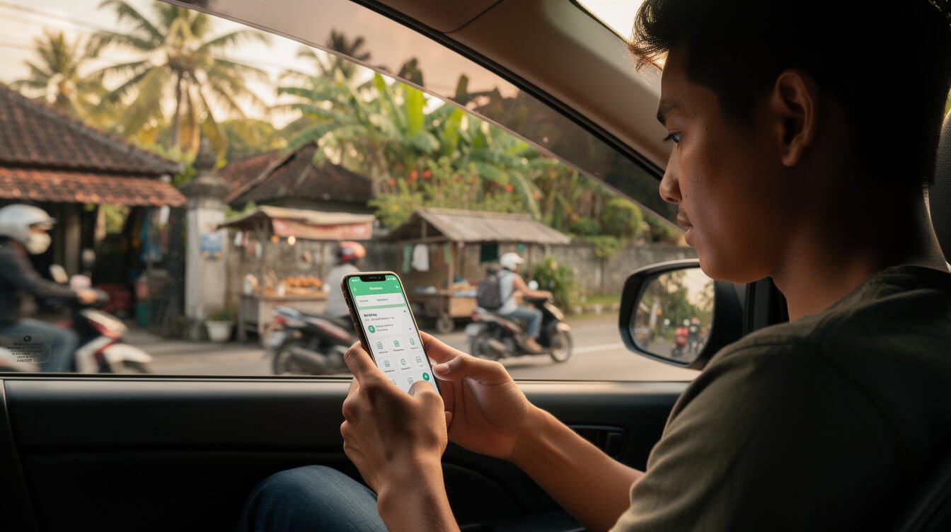 ride hailing app in Bali for airport transfer to Ubud