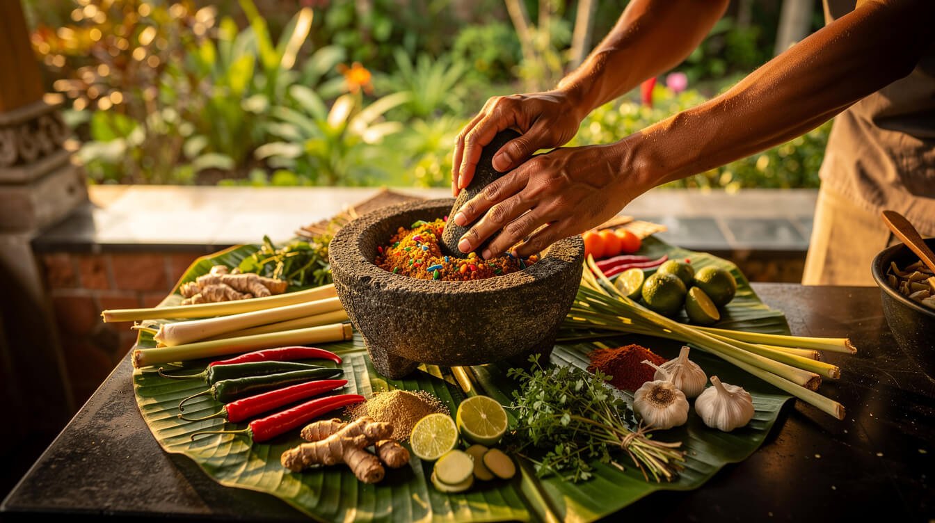 Balinese cooking class experience in Ubud
