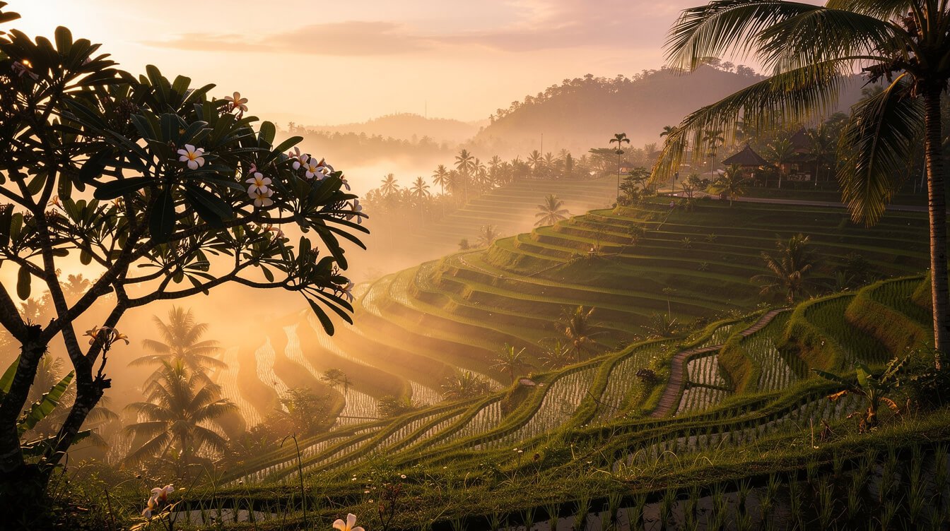 Ubud rice terraces sunrise for solo retreat itinerary