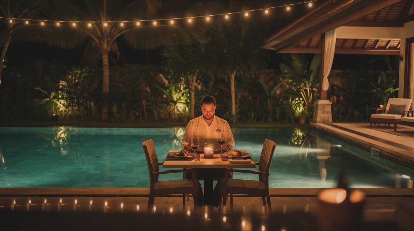 private chef dinner experience for solo retreat in Ubud