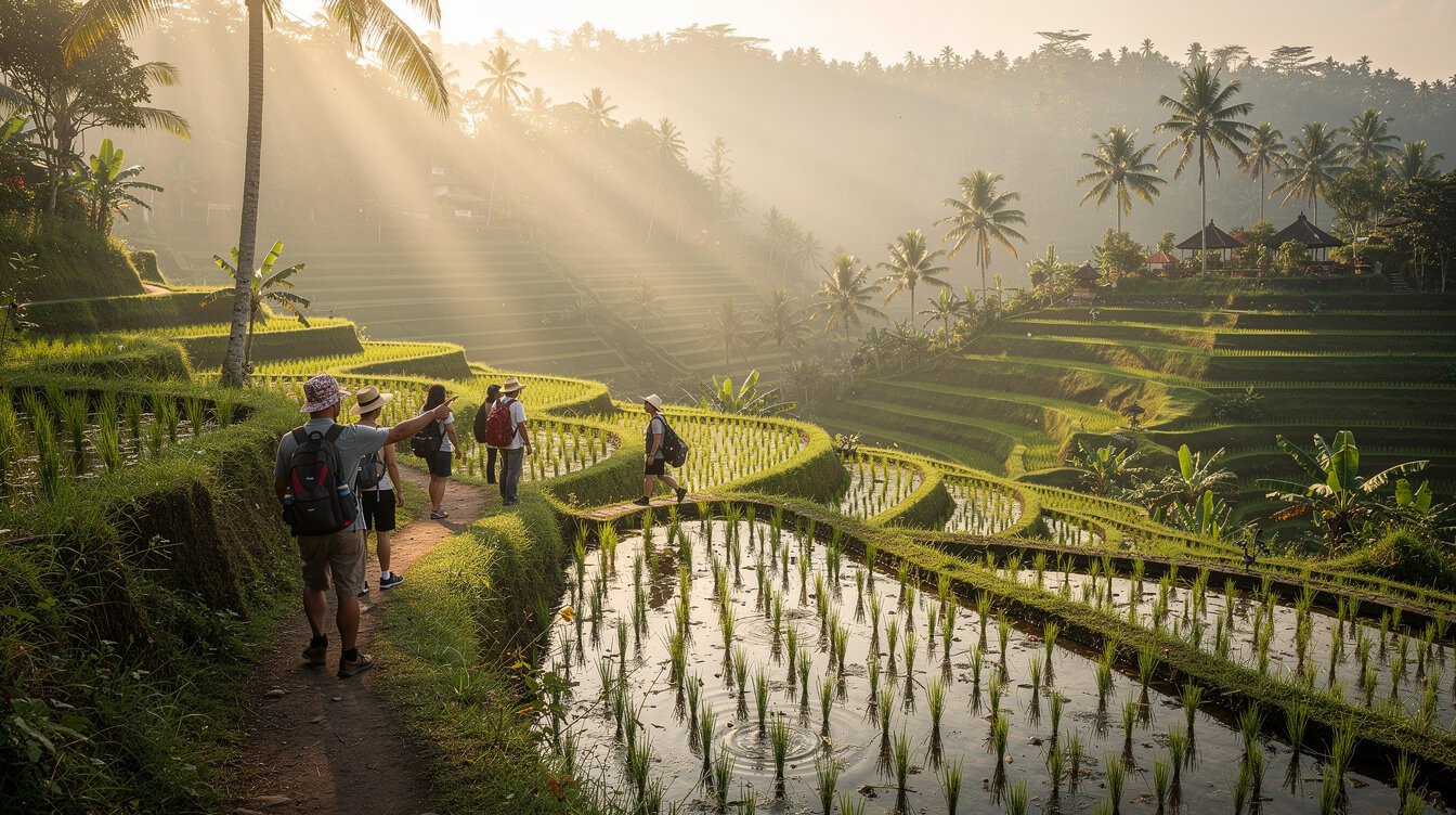 Finding a tour guide in Bali rice terraces