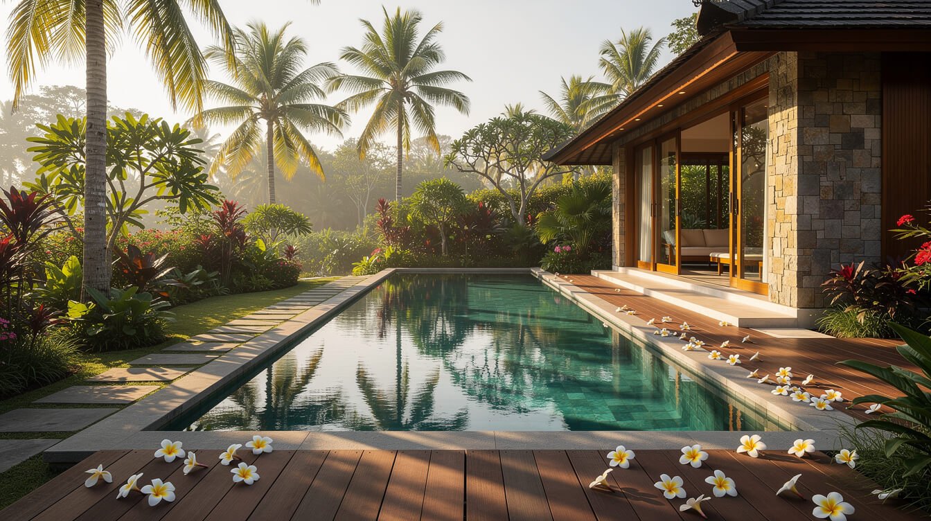 Private pool villa with tropical garden in Ubud Bali