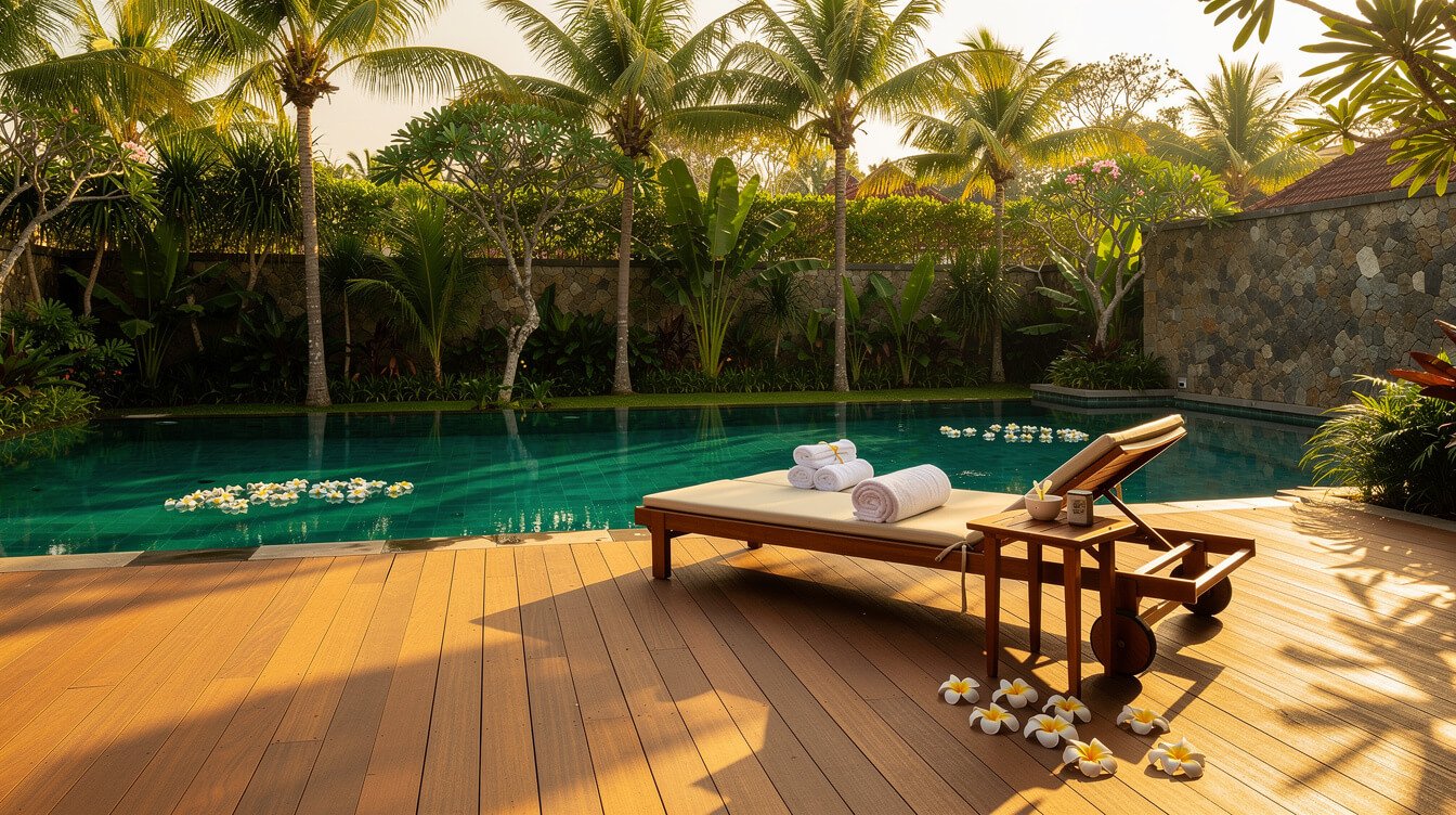 Villa Amrita private pool deck Ubud