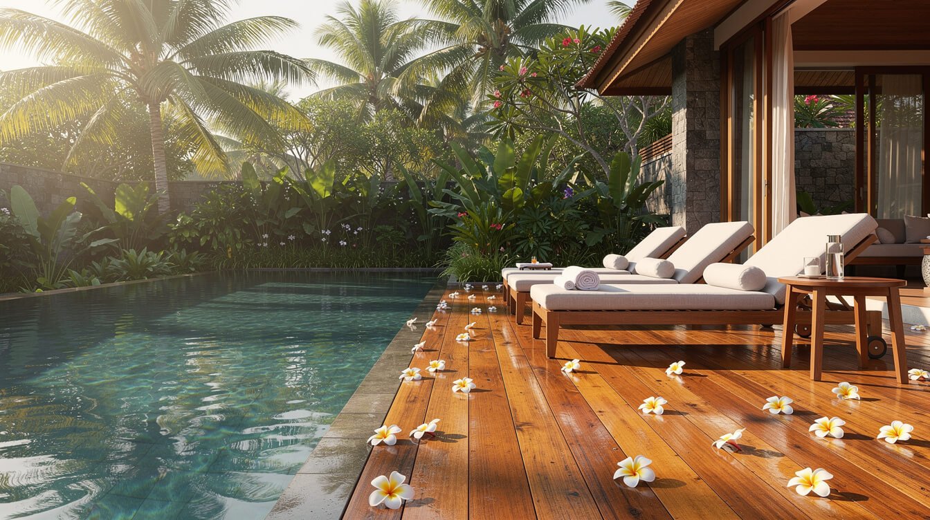 Villa Amrita private pool deck Ubud