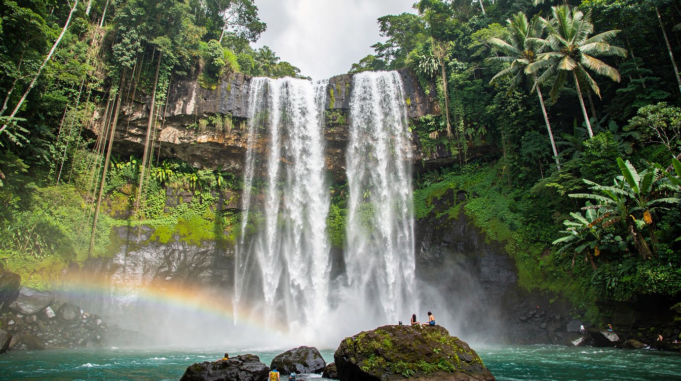 northern bali waterfall Sekumpul twin cascades in jungle