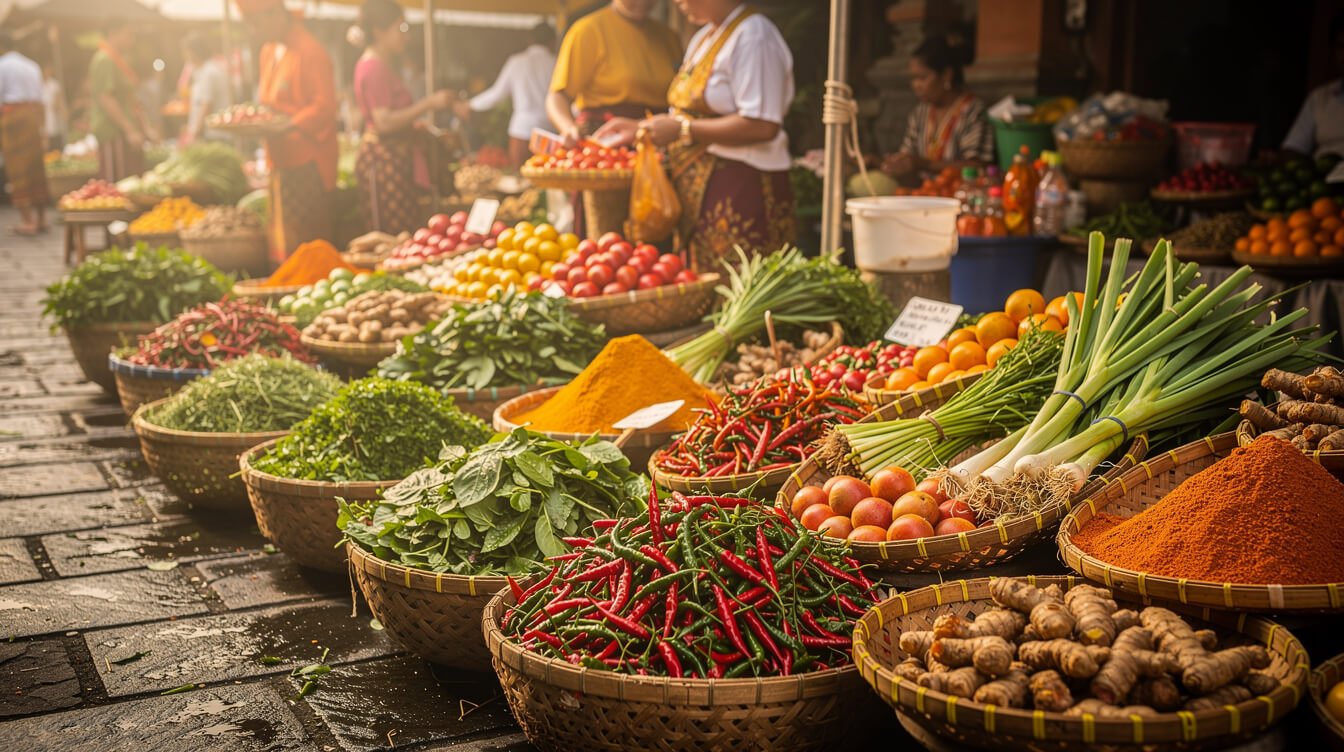 Ubud morning market fresh produce and spices