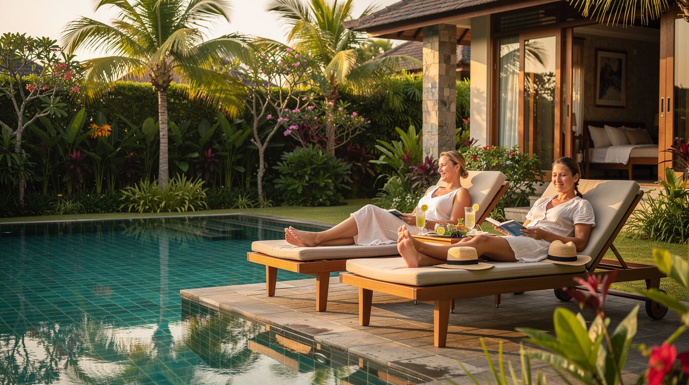 best villa in ubud poolside relaxation