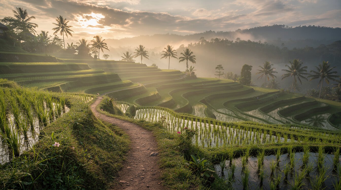 Ubud rice terraces sunrise journey