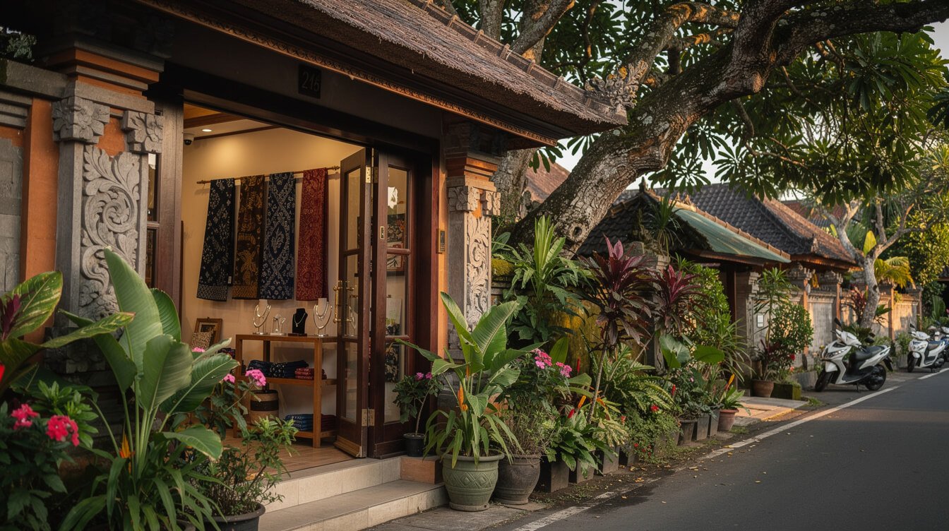 Boutique shopfront on Jalan Raya Ubud shopping street