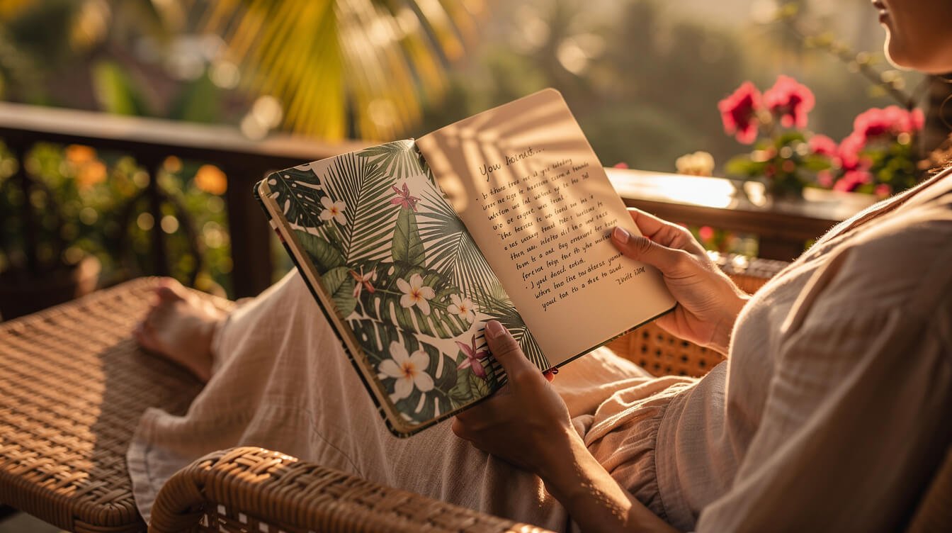 reflection and journaling after sound healing Ubud Bali