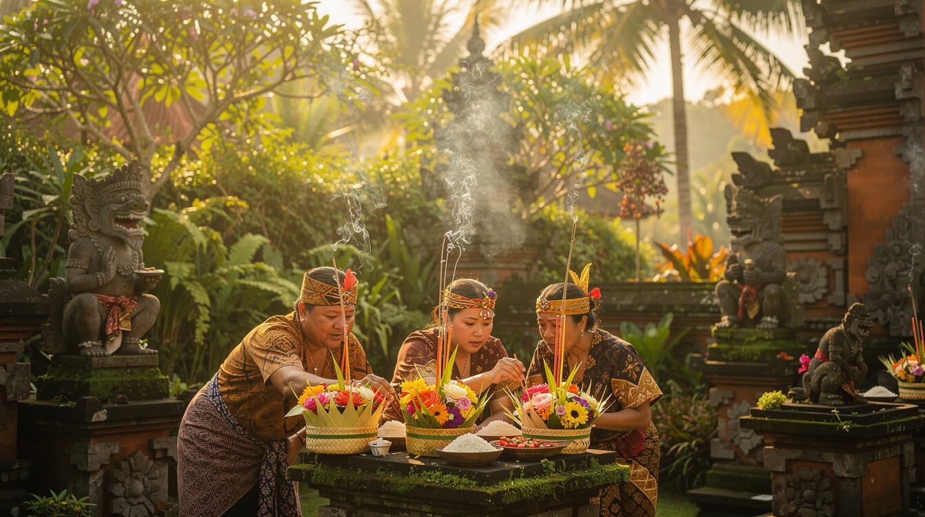 five day stay in Ubud Bali temple ceremony
