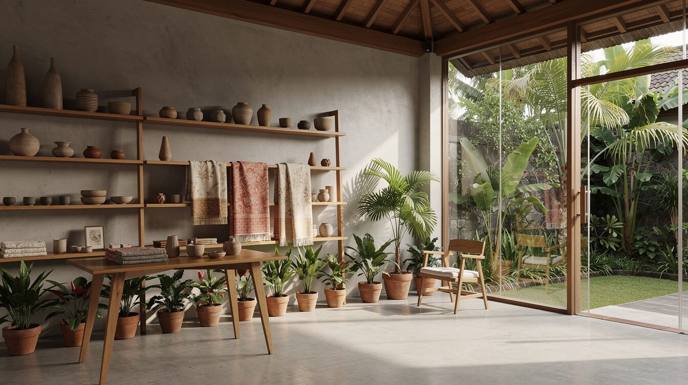Modern Ubud concept store with curated Balinese design items