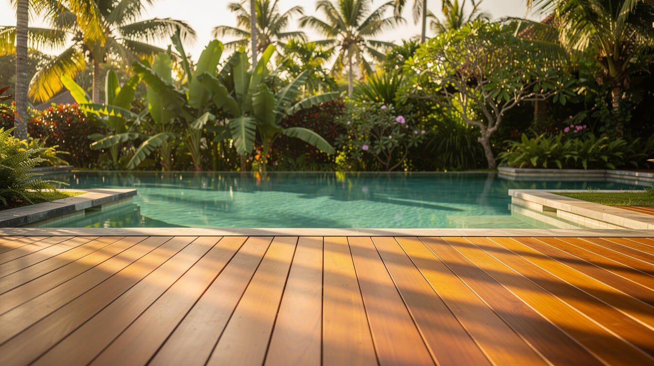 Villa Amrita pool deck in Ubud