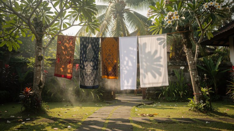 The Sarongs That Dry Behind the Kitchen by Noon